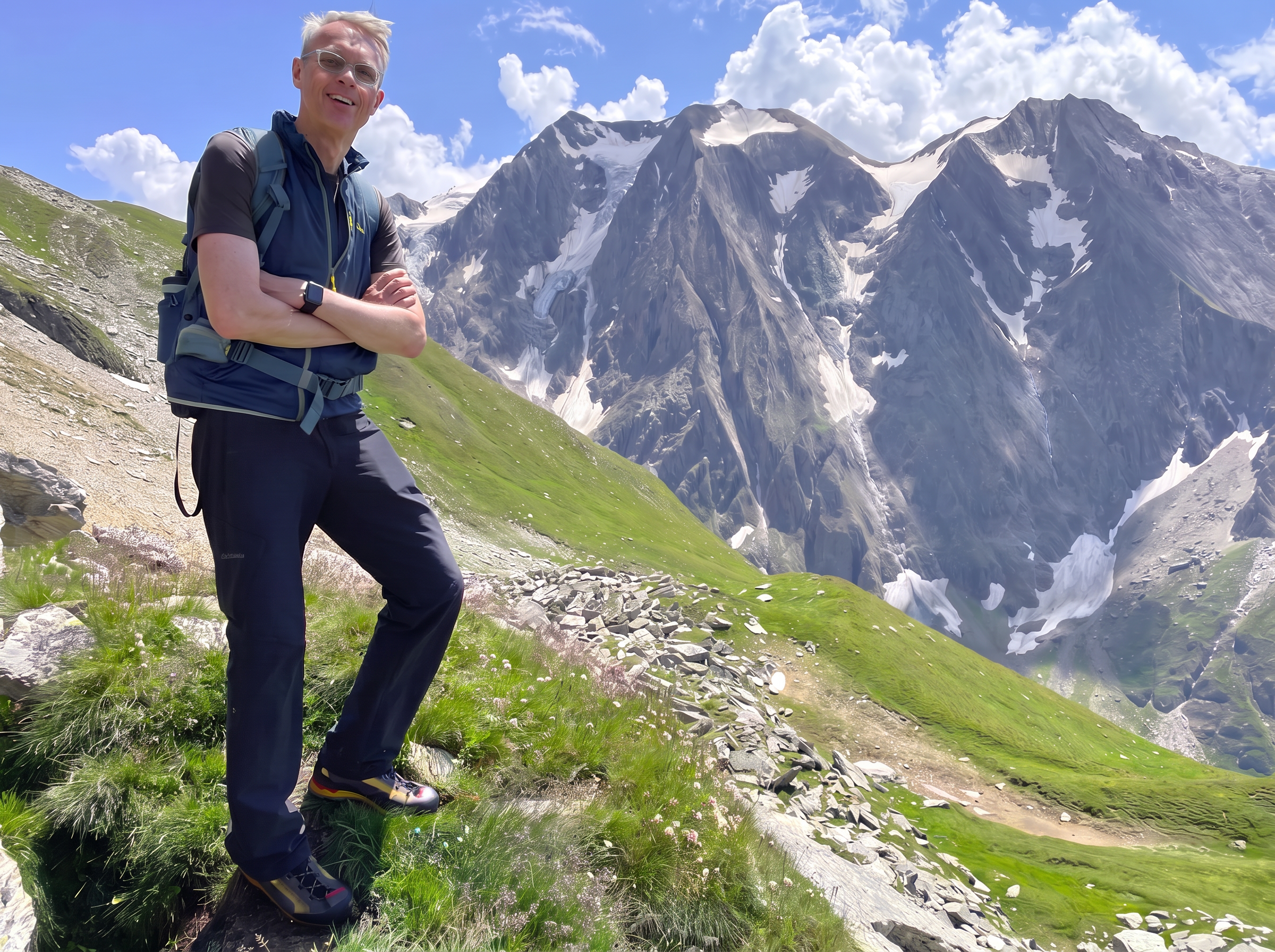 Dr. Uwe Heil als Bergwanderführer im Tiroler Hochgebirge